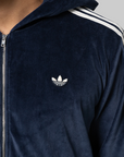 X Wales Bonner Velour Track Jacket - Collegiate Navy