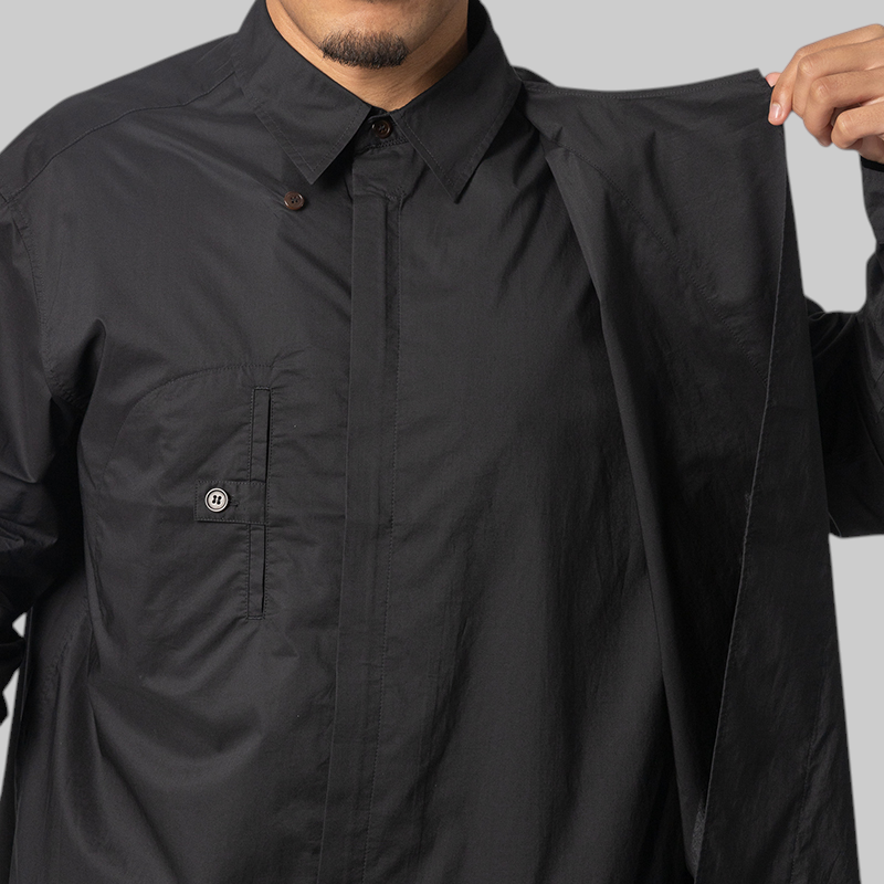 Adaptive Cotton Shirt - Black