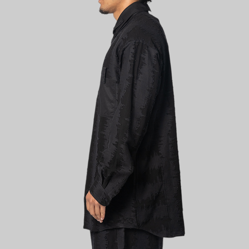 Deco Stitch Long Sleeve Shirt - Black