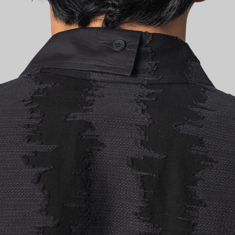 Deco Stitch Long Sleeve Shirt - Black