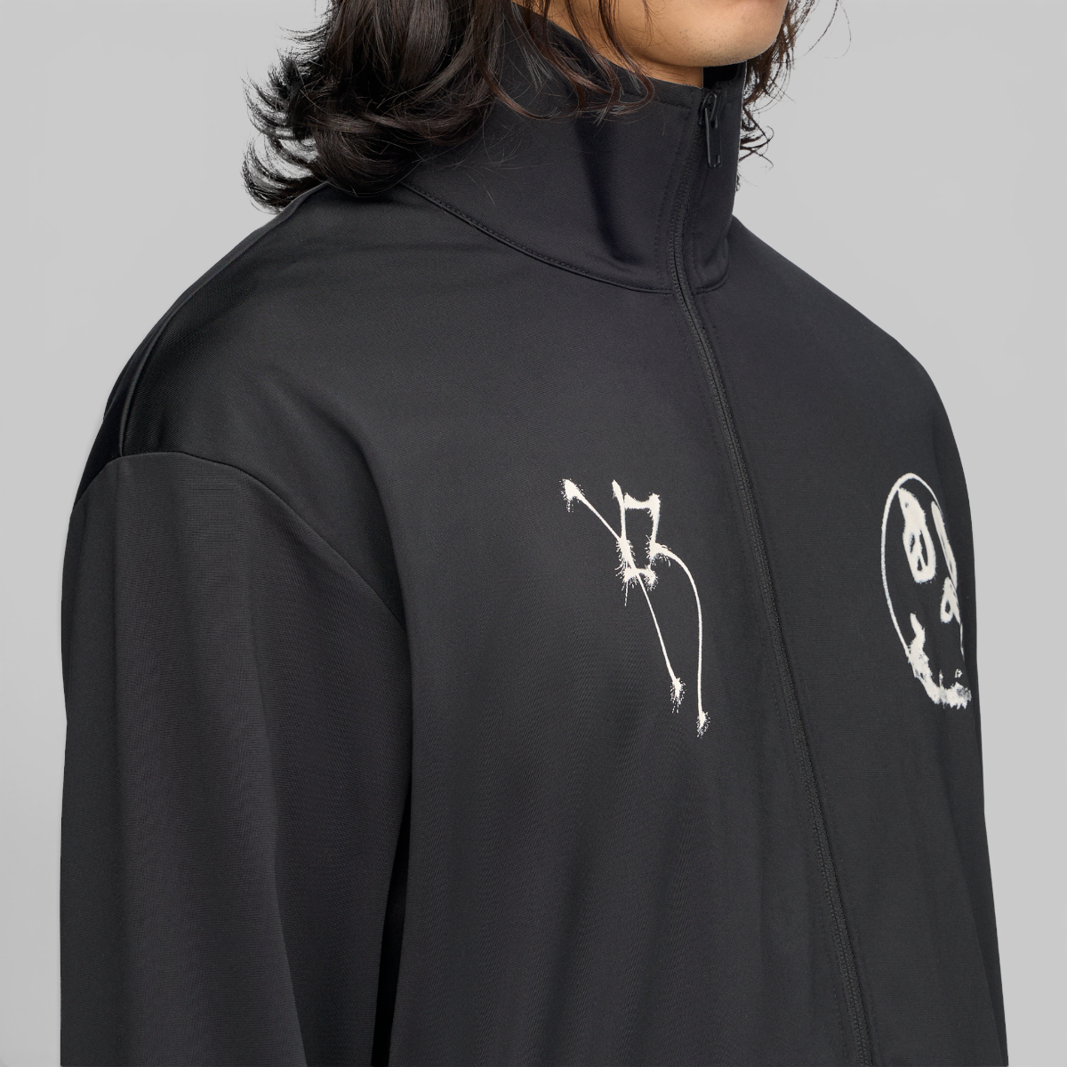 X CHITO Graphic Nylon Track Top - Black