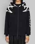 X CHITO Graphic Zip Hoodie - Black
