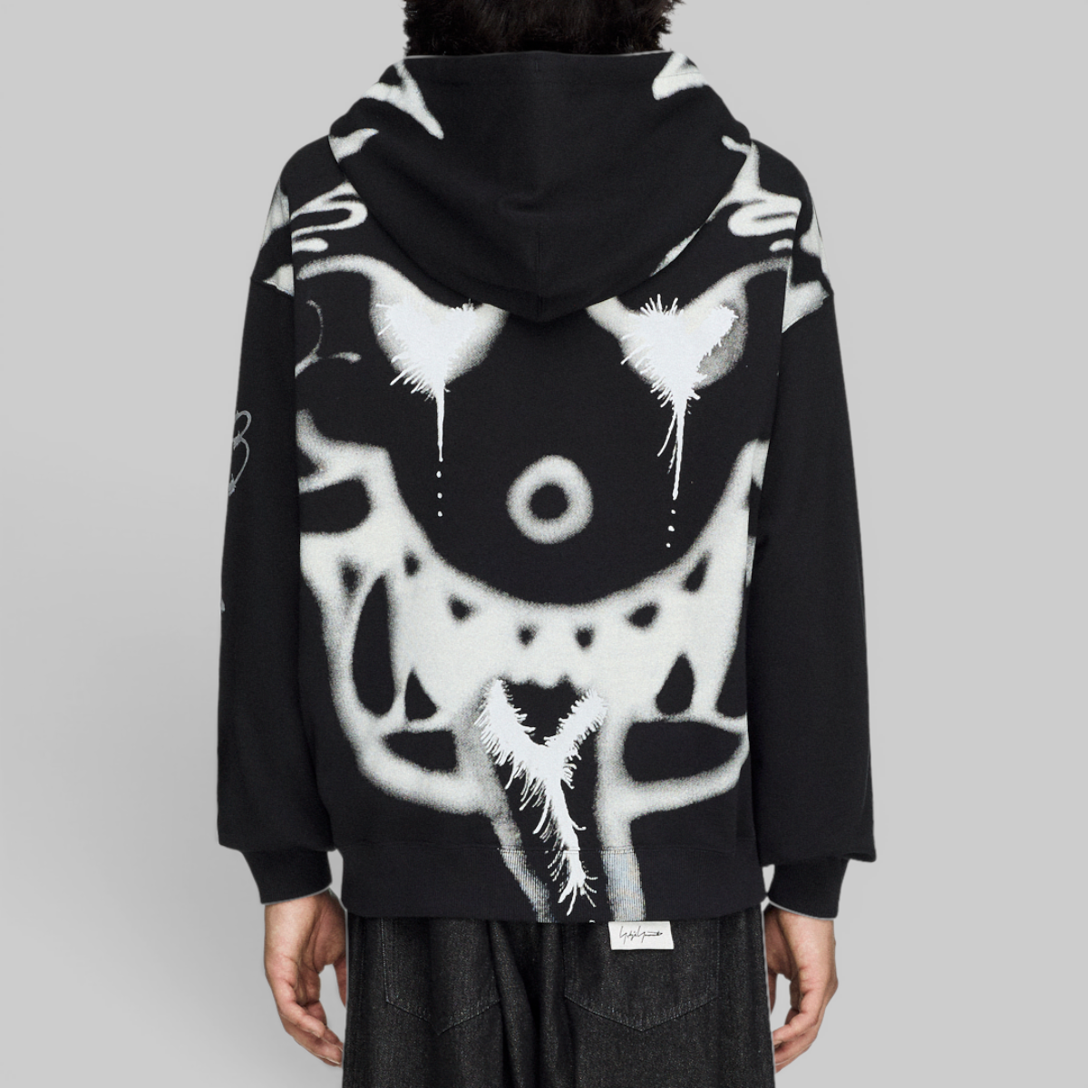 X CHITO Graphic Zip Hoodie - Black