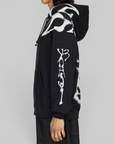 X CHITO Graphic Zip Hoodie - Black