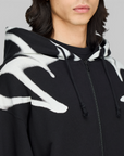 X CHITO Graphic Zip Hoodie - Black