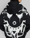 X CHITO Graphic Zip Hoodie - Black
