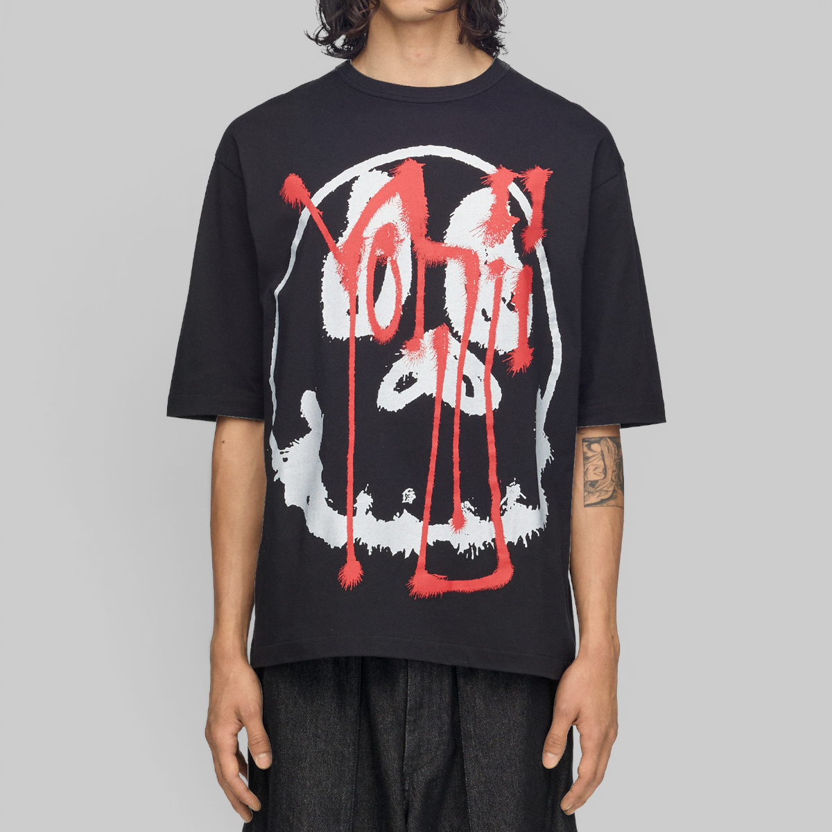 X CHITO Skull Graphic T-Shirt - Black