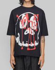 X CHITO Skull Graphic T-Shirt - Black