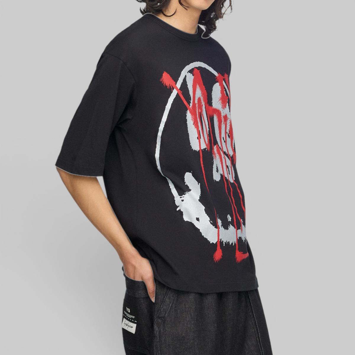 X CHITO Skull Graphic T-Shirt - Black