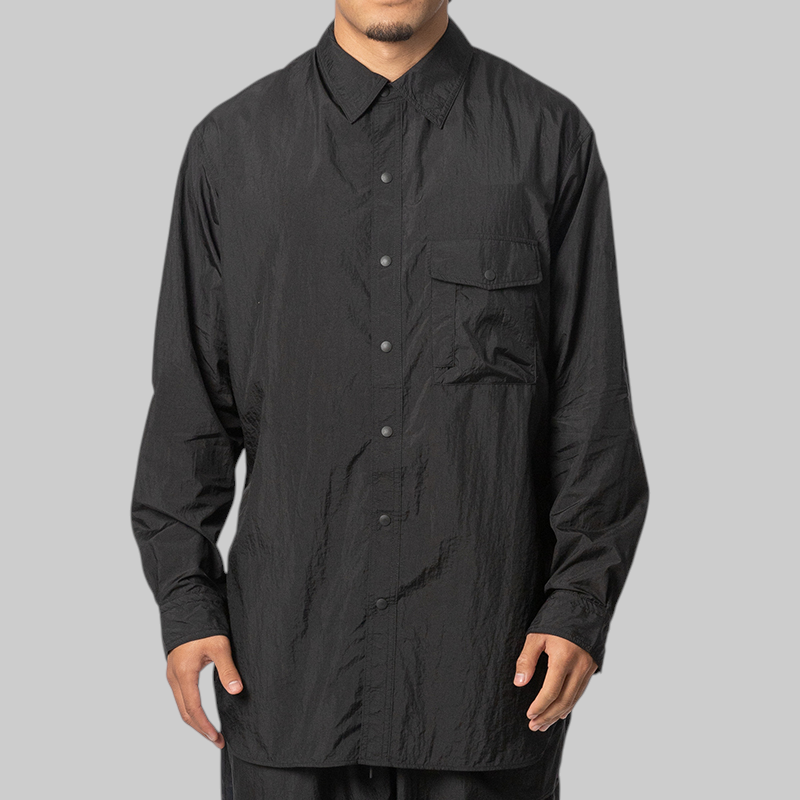 Gradient 3-Stripes Nylon Overshirt - Black