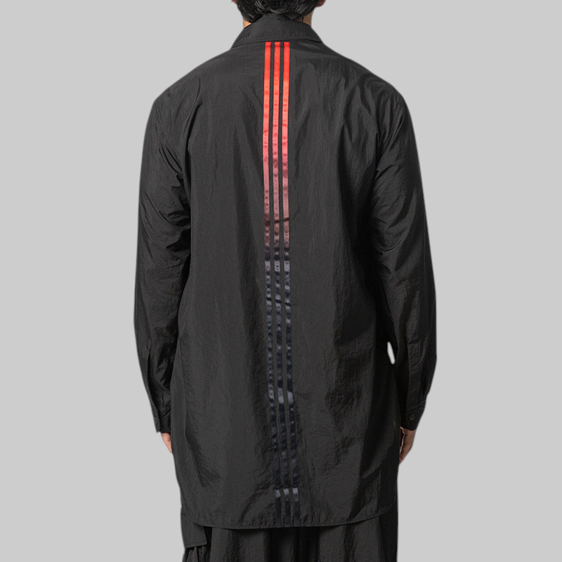 Gradient 3-Stripes Nylon Overshirt - Black
