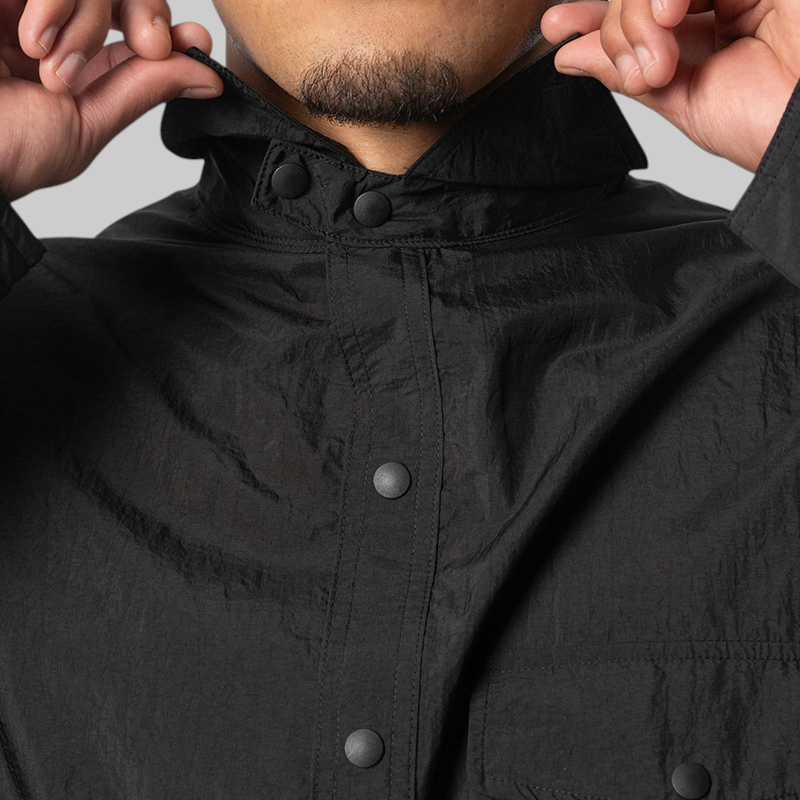 Gradient 3-Stripes Nylon Overshirt - Black