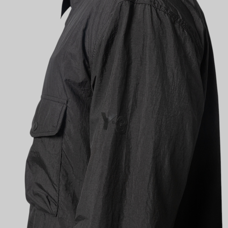 Gradient 3-Stripes Nylon Overshirt - Black