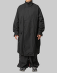 Spun Nylon Cabban Coat - Black