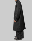 Spun Nylon Cabban Coat - Black