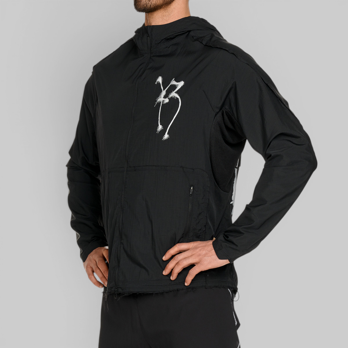 X CHITO Graphic Running Jacket - Black