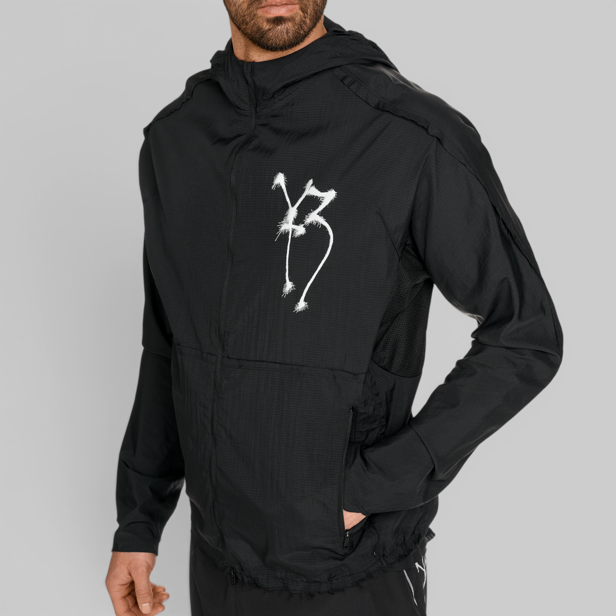 X CHITO Graphic Running Jacket - Black