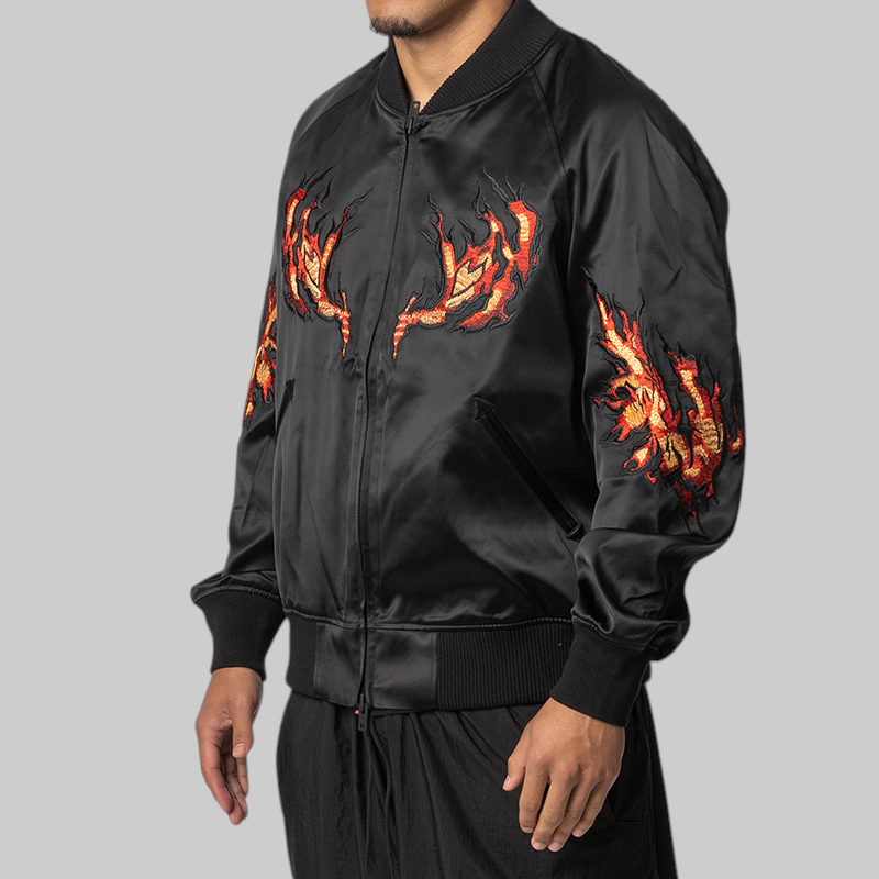 Graphic Souvenir Jacket - Black