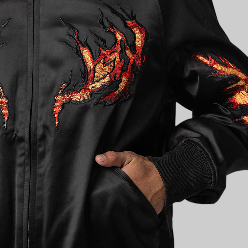 Graphic Souvenir Jacket - Black