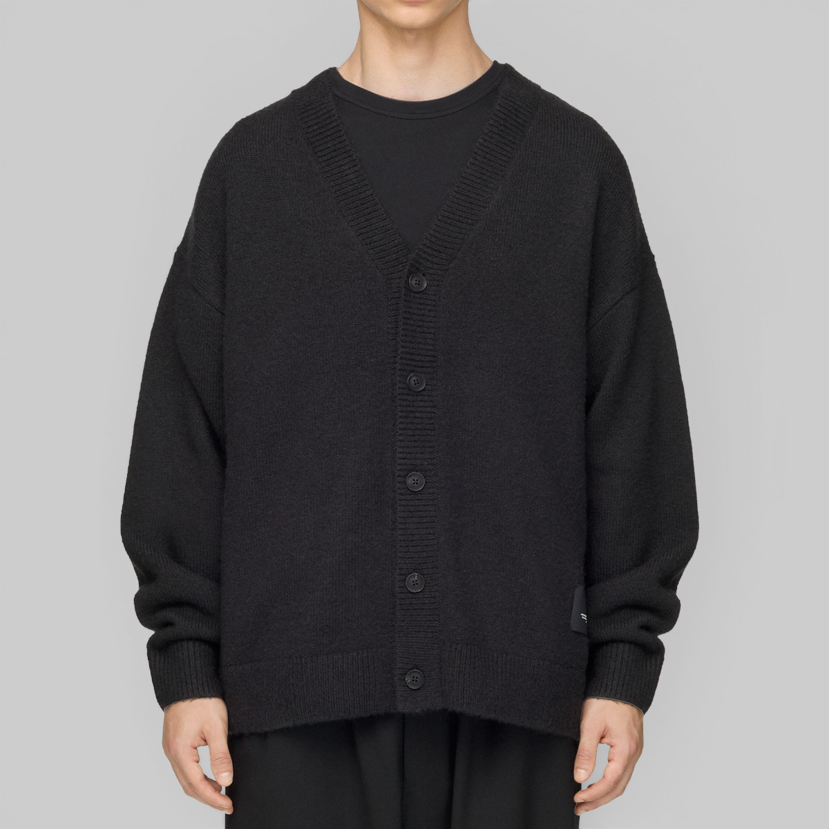 X CHITO Graphic Knit Cardigan - Black
