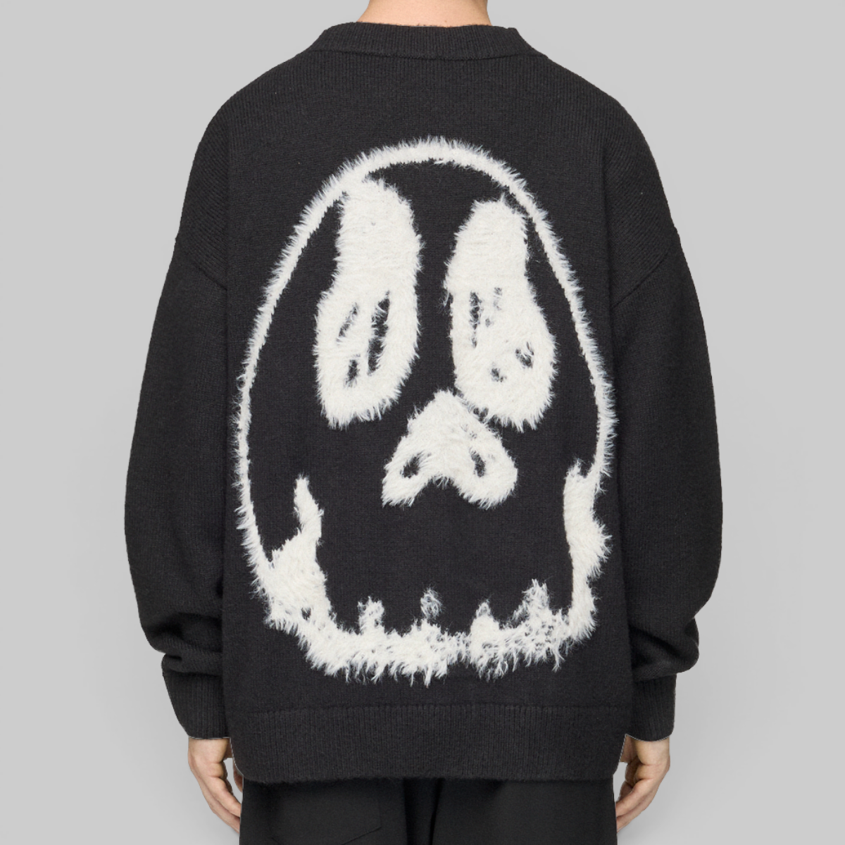 X CHITO Graphic Knit Cardigan - Black