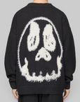 X CHITO Graphic Knit Cardigan - Black