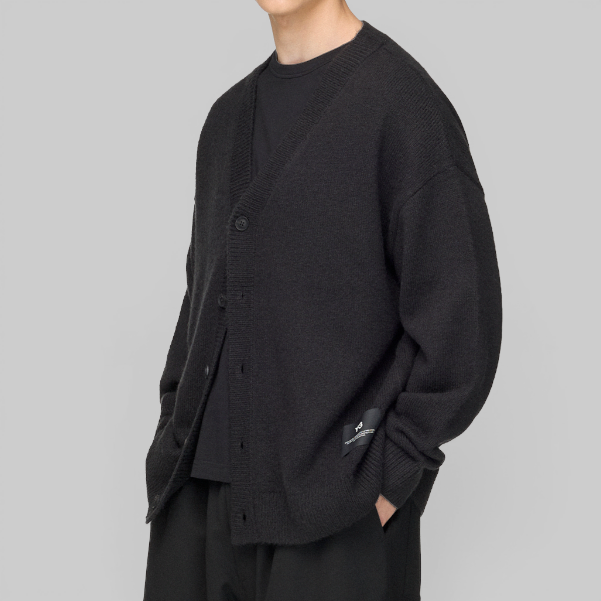 X CHITO Graphic Knit Cardigan - Black