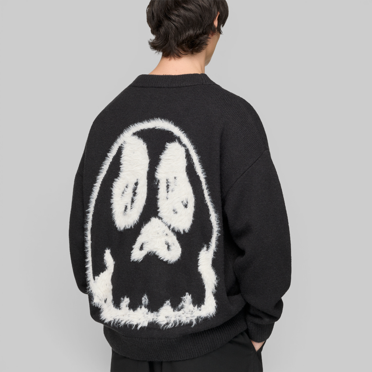 X CHITO Graphic Knit Cardigan - Black