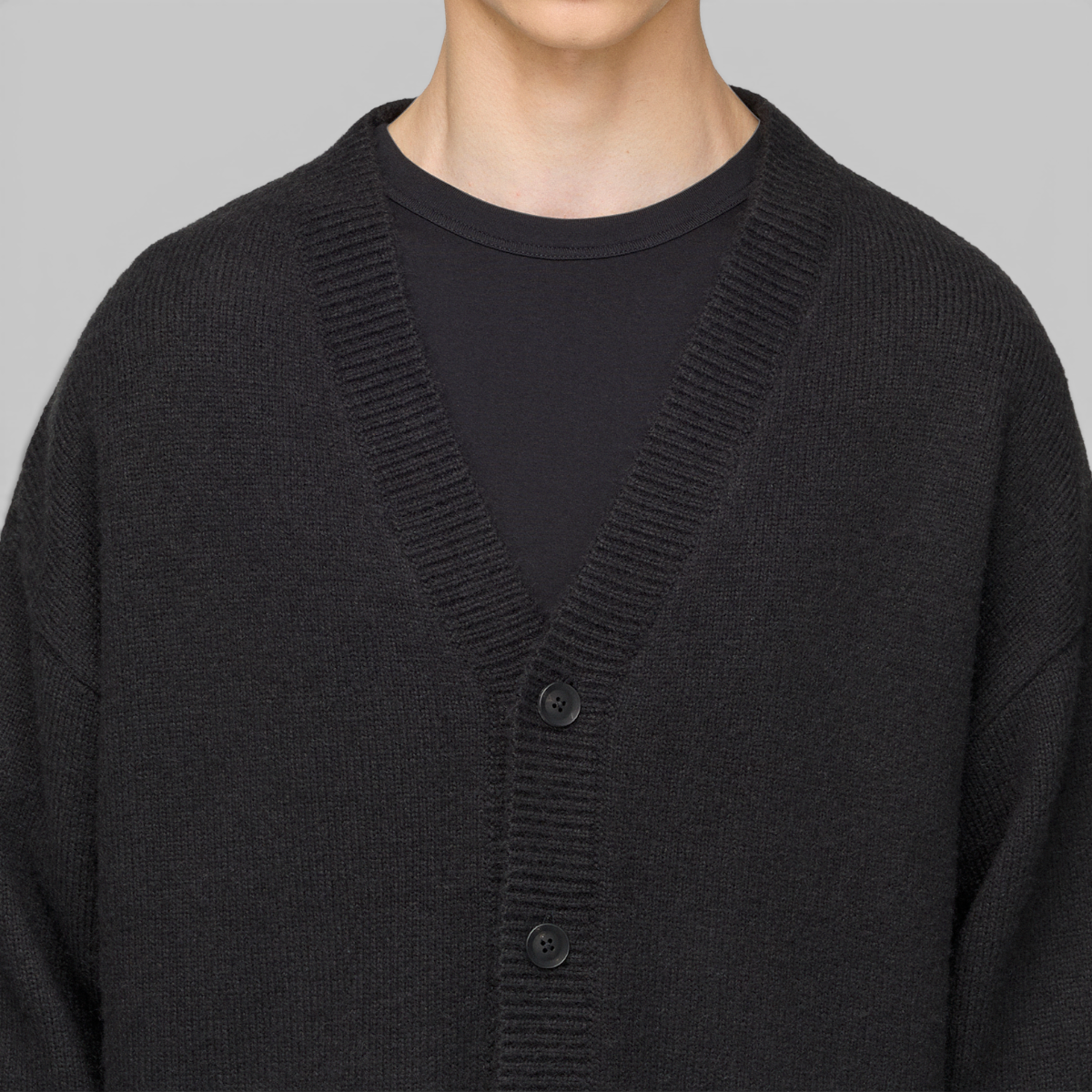 X CHITO Graphic Knit Cardigan - Black