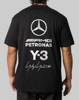Y-3 Mercedes - AMG Petronas Formula 1 Team Logo Stack Short Sleeve Tee