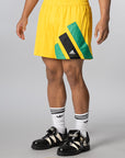 Brain Dead Disney Football Shorts - Bold Gold