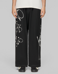 X CHITO Graphic Wool Wide Pant - Black