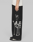 X CHITO Graphic Wool Wide Pant - Black