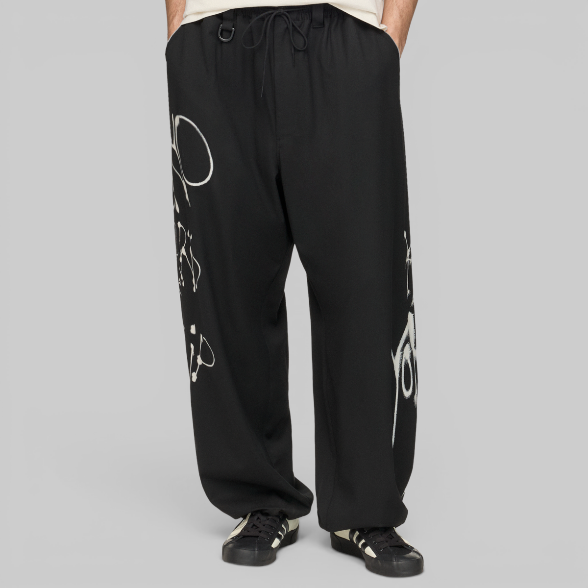 X CHITO Graphic Wool Wide Pant - Black