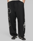 X CHITO Graphic Wool Wide Pant - Black