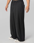 Wool Straight Leg Pant - Black