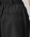 Wool Straight Leg Pant - Black