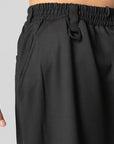 Wool Straight Leg Pant - Black