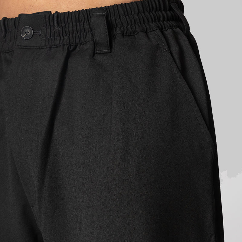 Wool Straight Leg Pant - Black