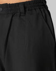 Wool Straight Leg Pant - Black