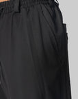 Wool Straight Leg Pant - Black