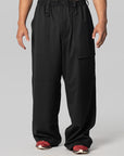Wool Wide Pant - Black