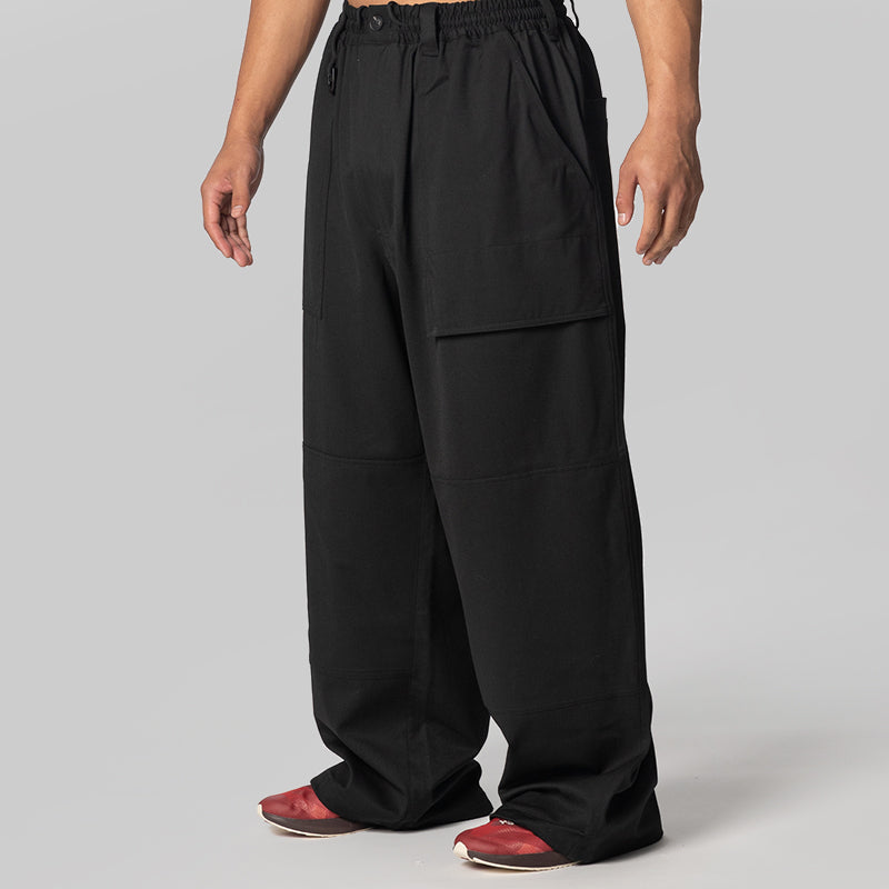 Wool Wide Pant - Black