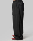 Wool Wide Pant - Black
