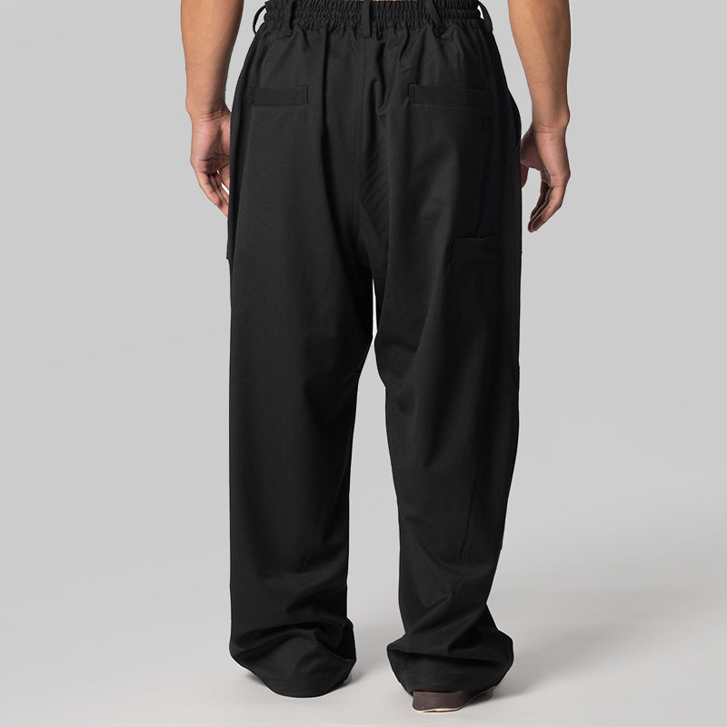Wool Wide Pant - Black