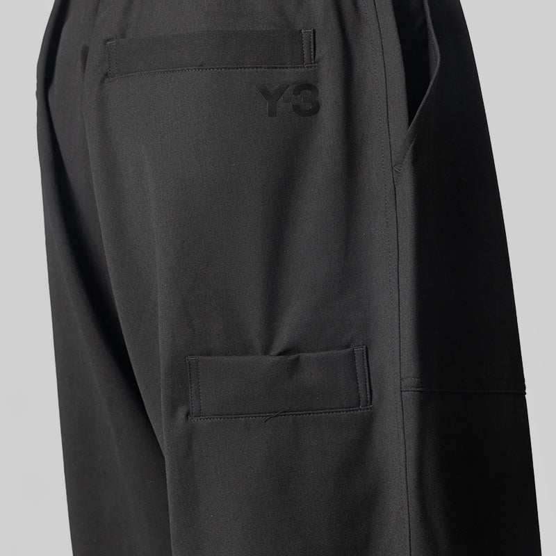 Wool Wide Pant - Black