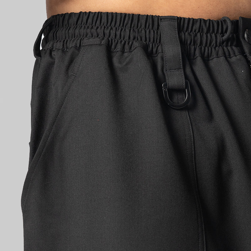 Wool Wide Pant - Black