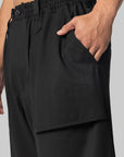 Wool Wide Pant - Black