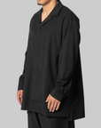 Wool Adaptive Overshirt - Black