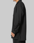 Wool Adaptive Overshirt - Black